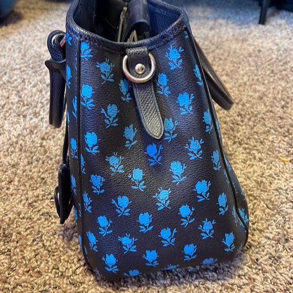 Coach Blue Poppy Handbag - Picture 6 of 9